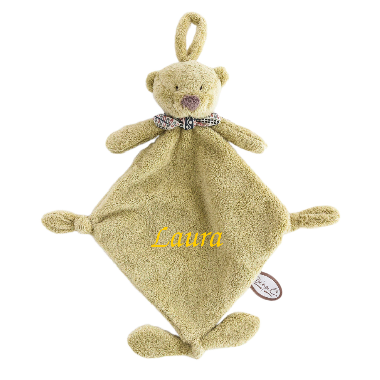  - noann the bear - comforter with soother holder green 25 cm 